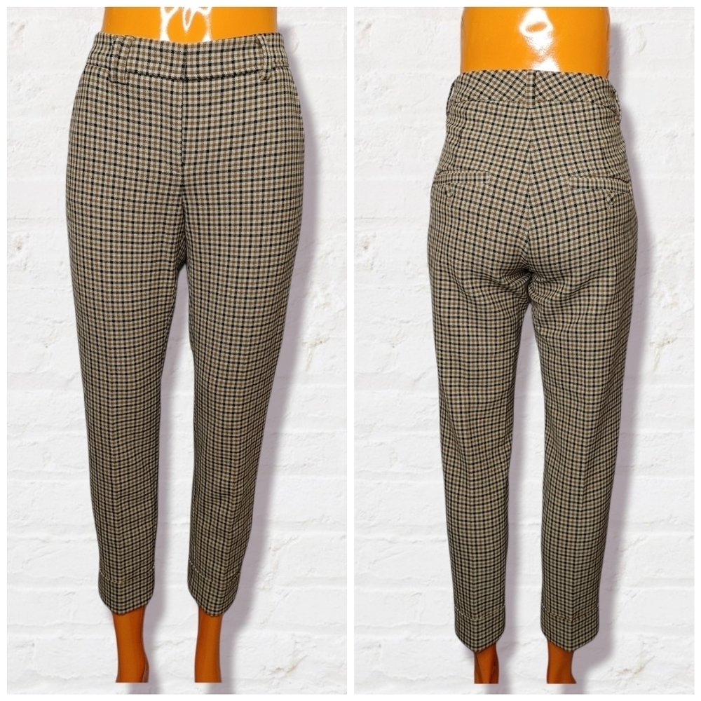 SEDUCTIVE Allison checkered cuffed trousers size 4